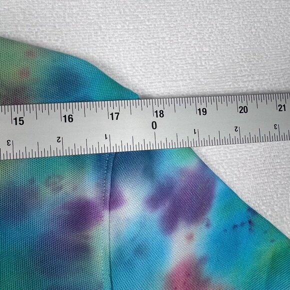 Calvin Klein Tie Dye Polo Shirt Womens LG Short Sleeve 90s - Picture 15 of 15